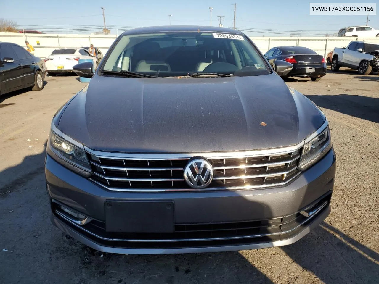 2016 Volkswagen Passat Se VIN: 1VWBT7A3XGC051156 Lot: 75593454