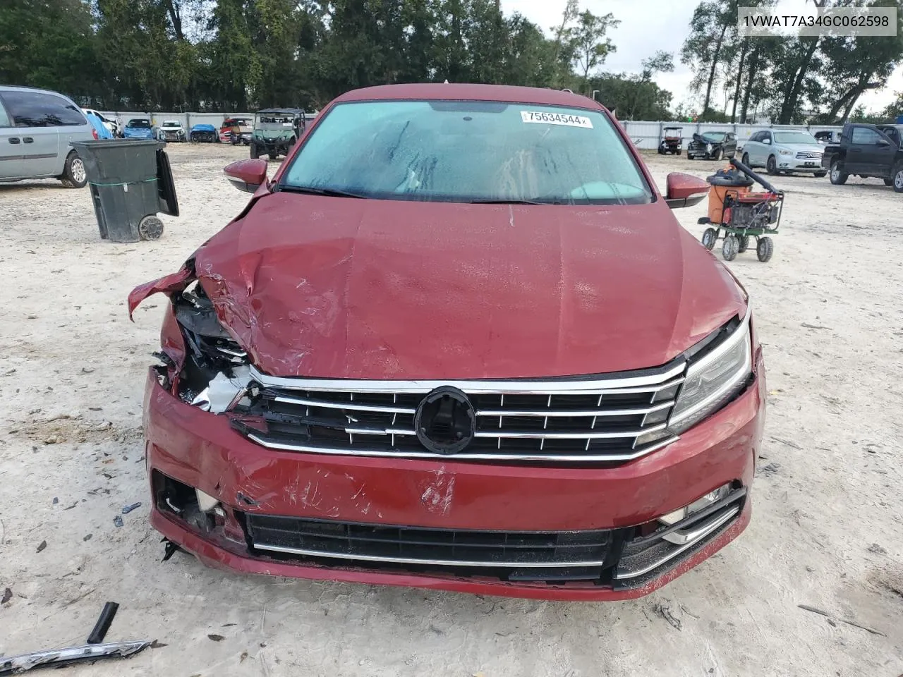 2016 Volkswagen Passat S VIN: 1VWAT7A34GC062598 Lot: 75634544