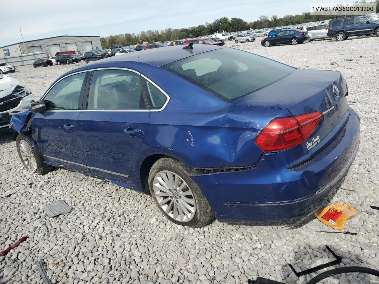 2016 Volkswagen Passat Se VIN: 1VWBT7A36GC013200 Lot: 76121594