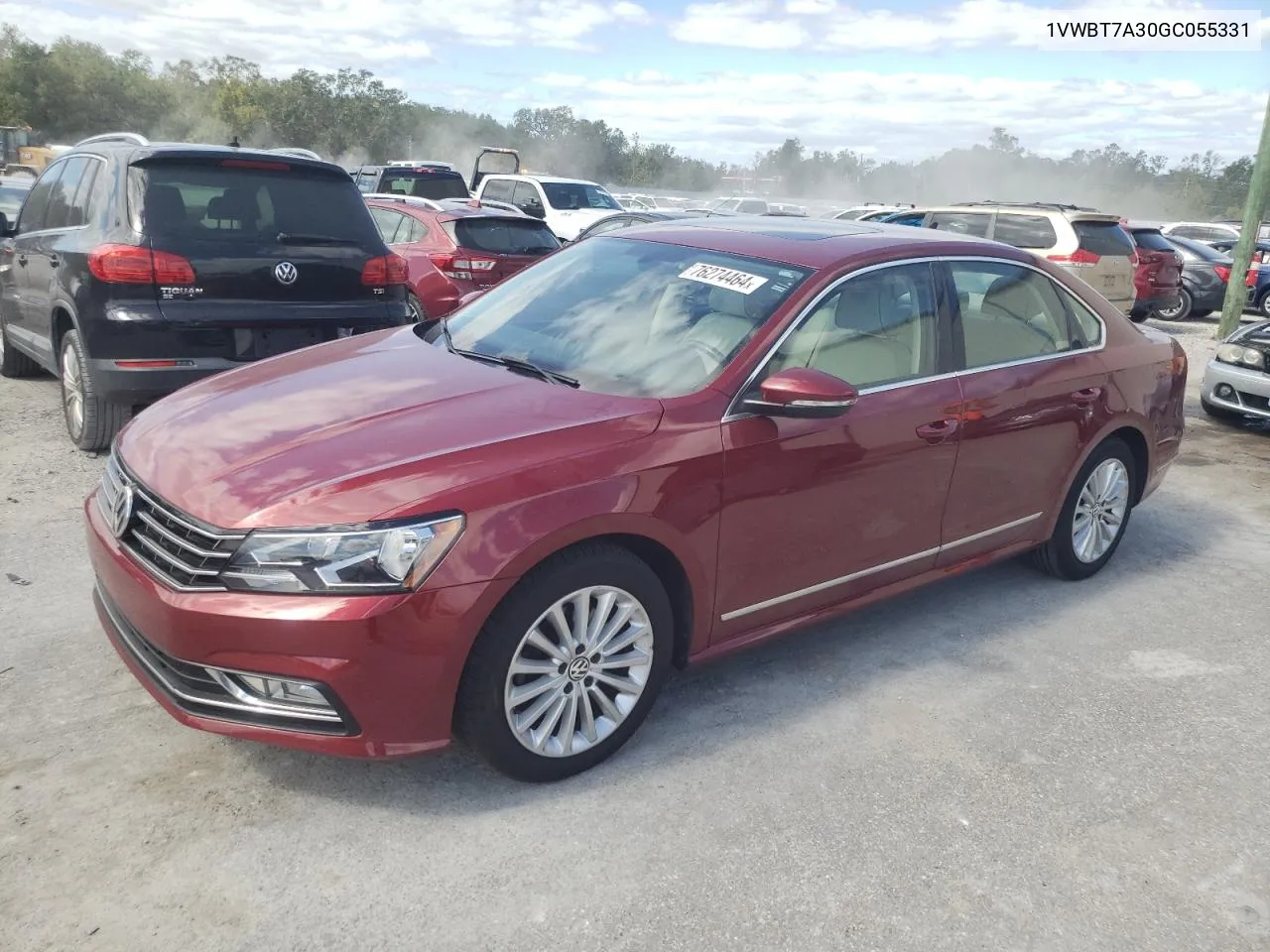 2016 Volkswagen Passat Se VIN: 1VWBT7A30GC055331 Lot: 76274464