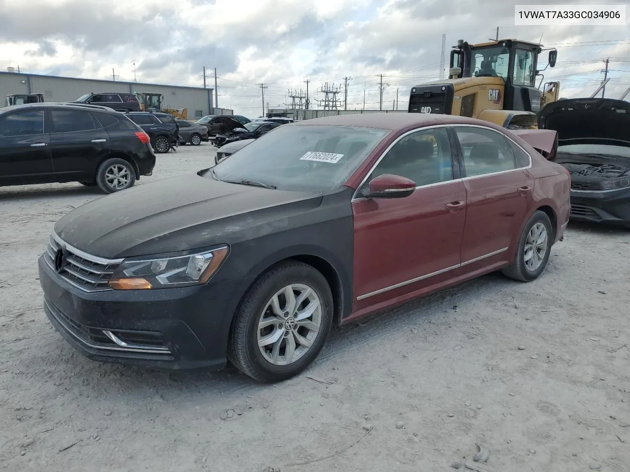 2016 Volkswagen Passat S VIN: 1VWAT7A33GC034906 Lot: 77662024