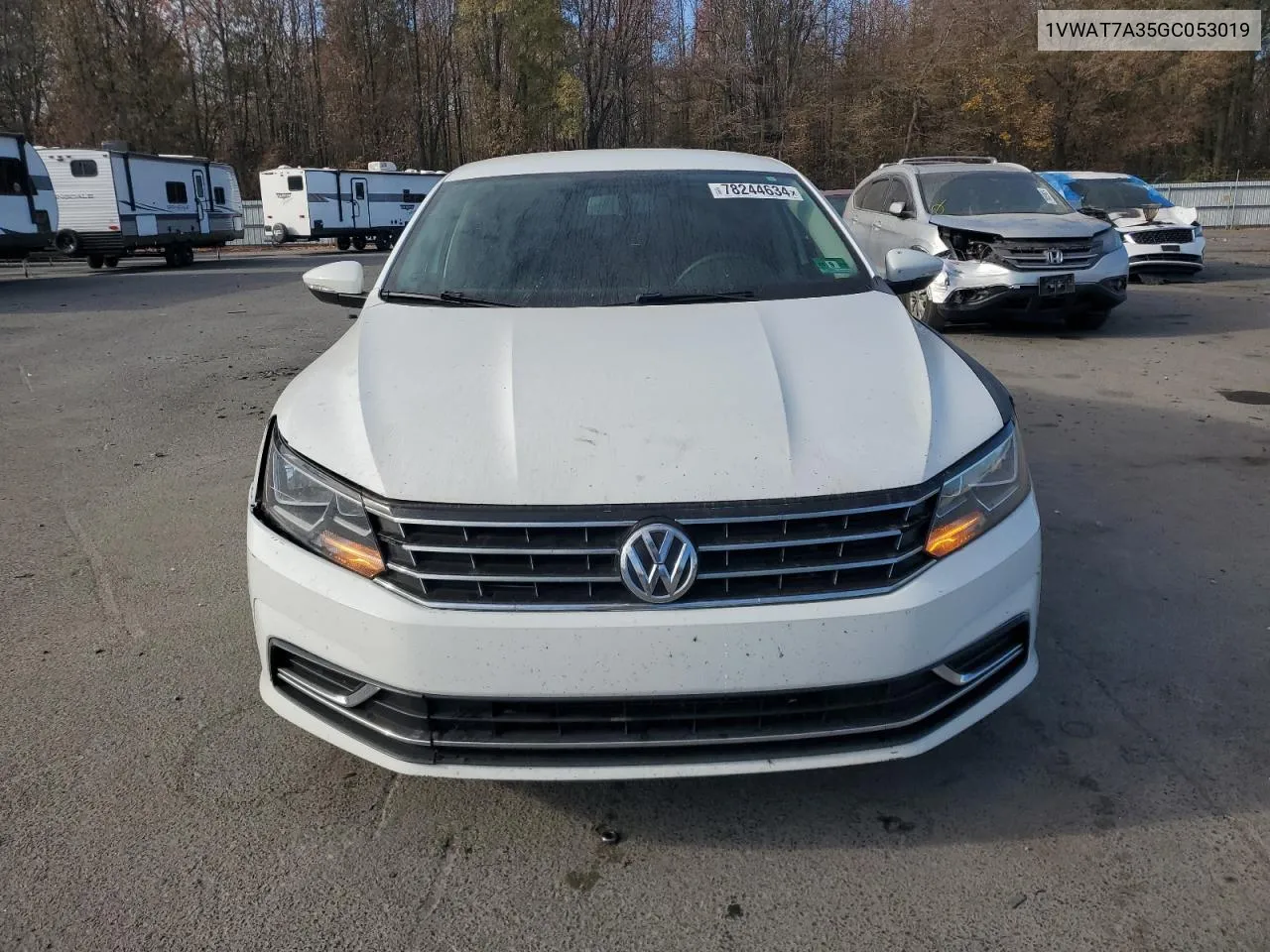 2016 Volkswagen Passat S VIN: 1VWAT7A35GC053019 Lot: 78244634