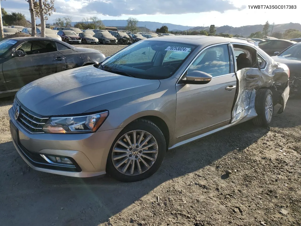 2016 Volkswagen Passat Se VIN: 1VWBT7A35GC017383 Lot: 78253024