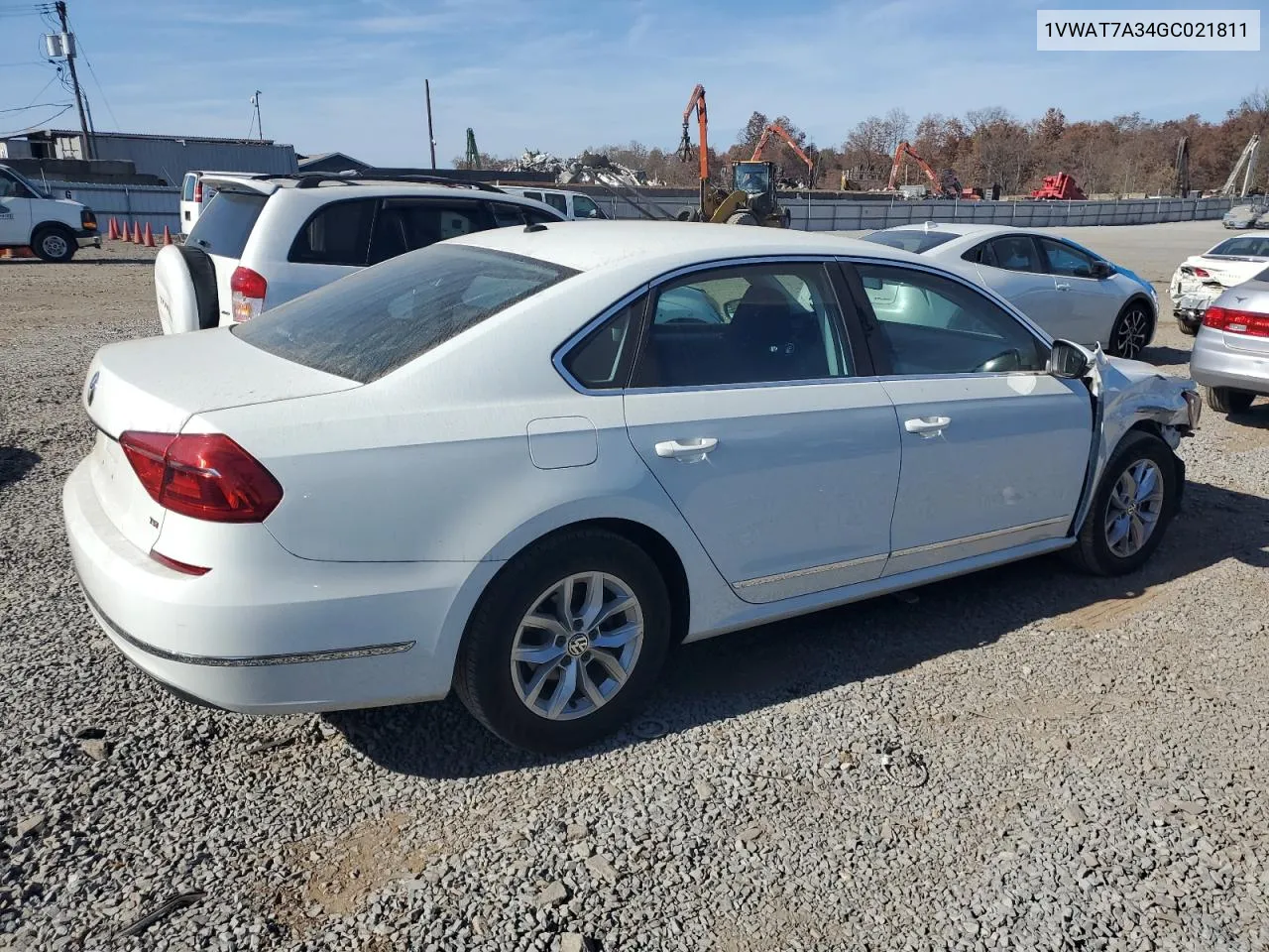 2016 Volkswagen Passat S VIN: 1VWAT7A34GC021811 Lot: 78545164