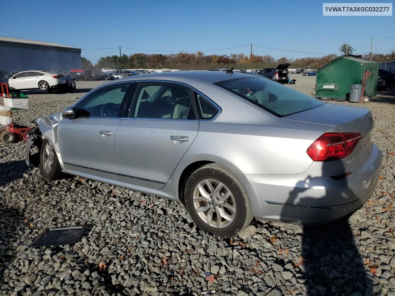 2016 Volkswagen Passat S VIN: 1VWAT7A3XGC032277 Lot: 79078354