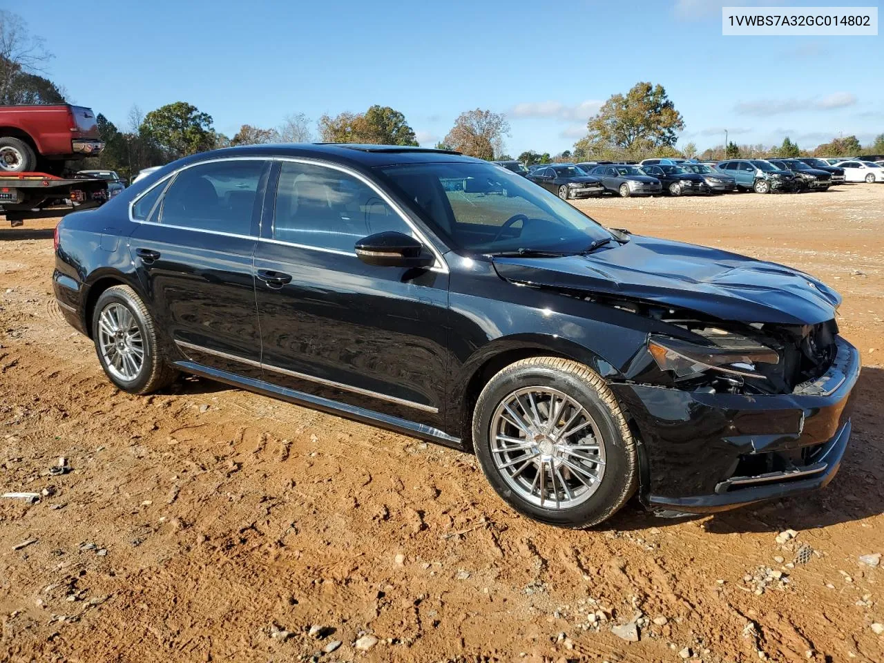 2016 Volkswagen Passat Se VIN: 1VWBS7A32GC014802 Lot: 80293304