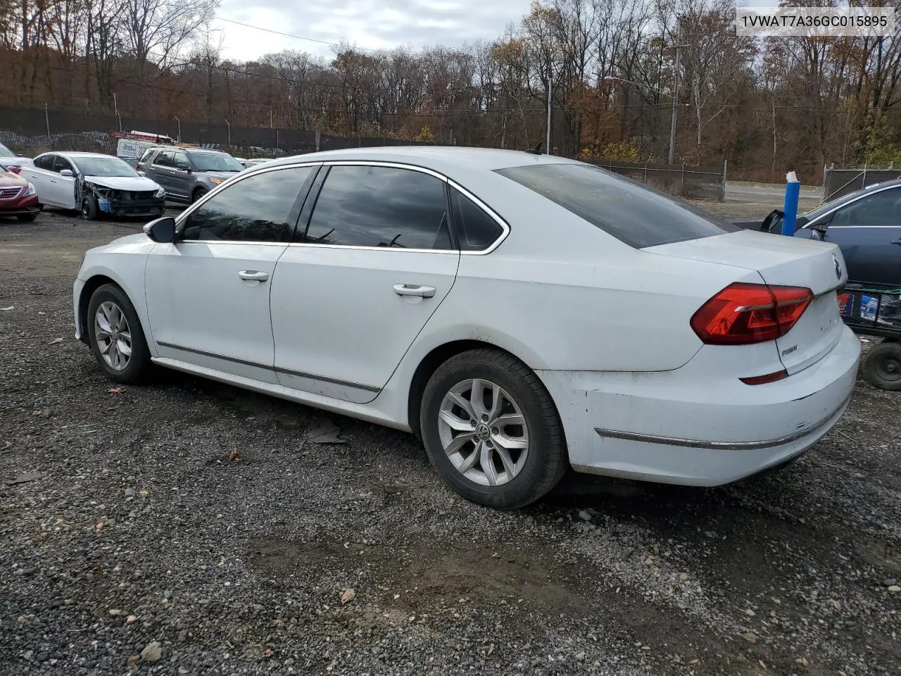 2016 Volkswagen Passat S VIN: 1VWAT7A36GC015895 Lot: 80867274