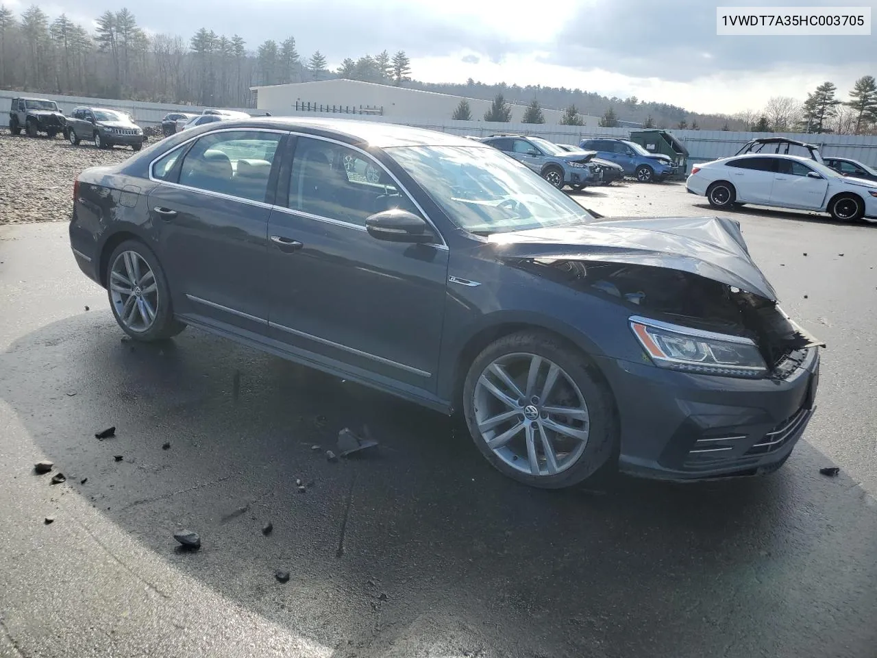 1VWDT7A35HC003705 2017 Volkswagen Passat R-Line