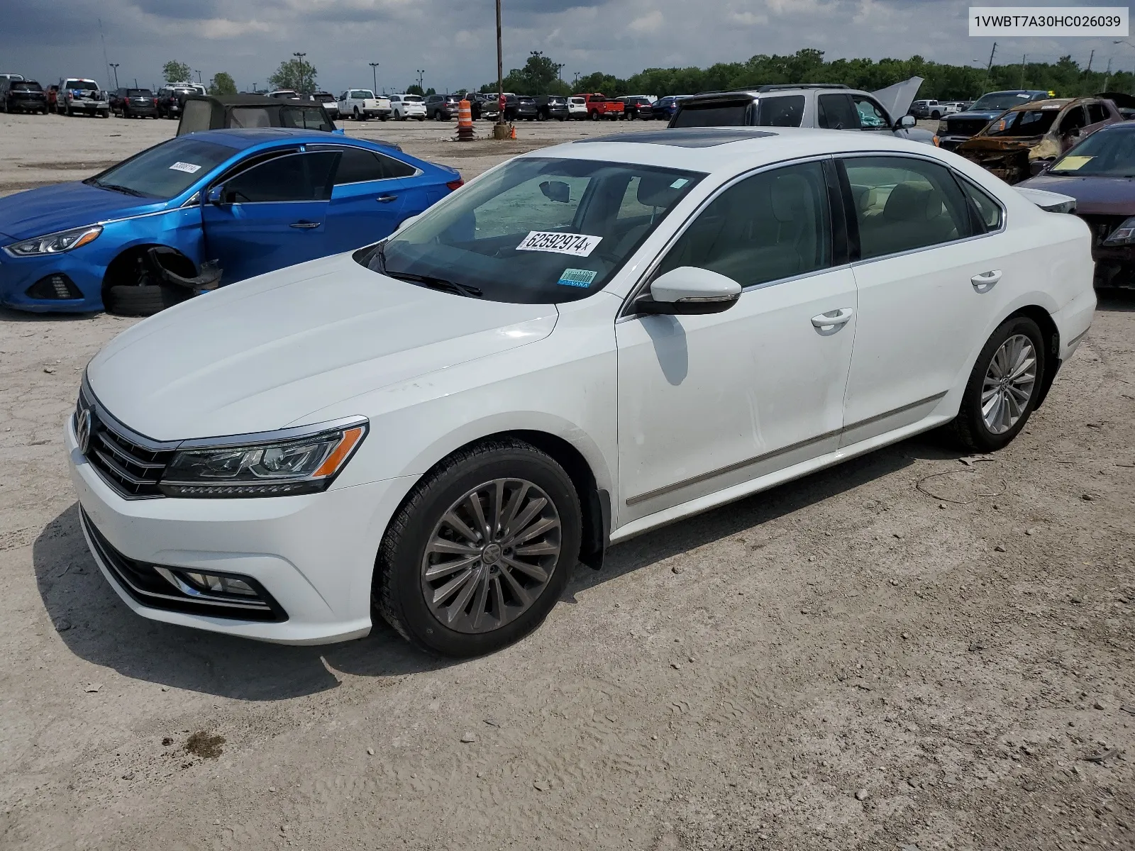 2017 Volkswagen Passat Se VIN: 1VWBT7A30HC026039 Lot: 62592974