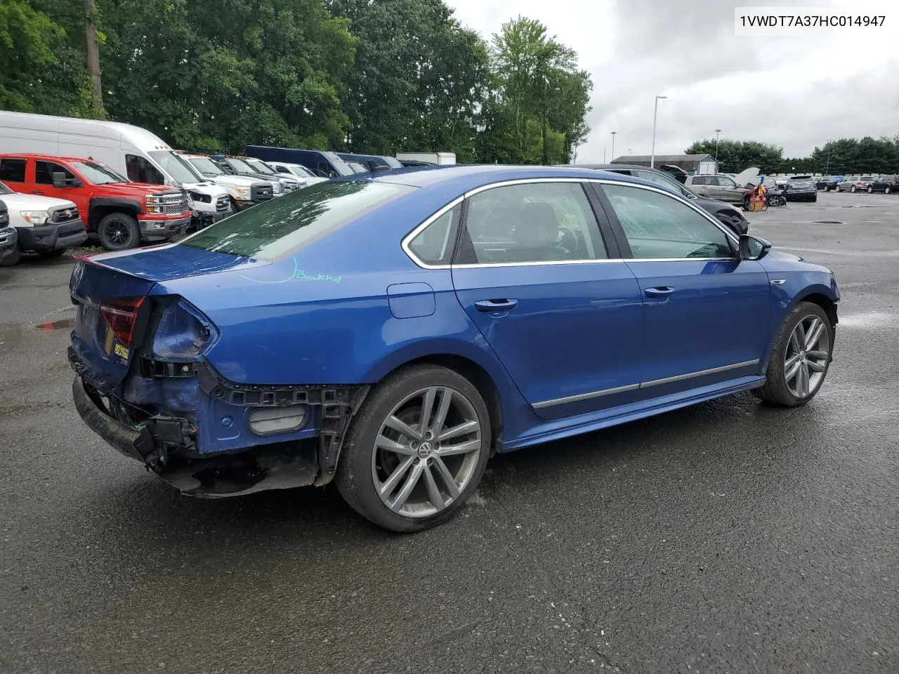 1VWDT7A37HC014947 2017 Volkswagen Passat R-Line