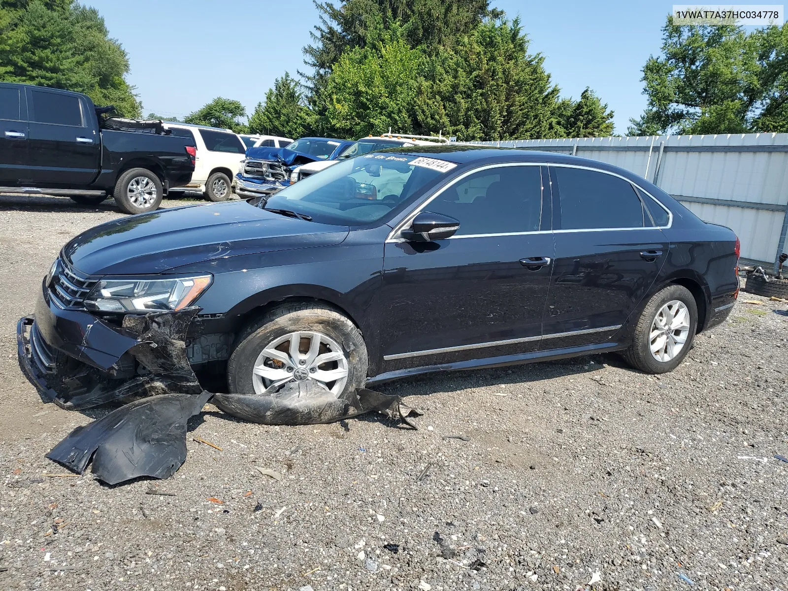 2017 Volkswagen Passat S VIN: 1VWAT7A37HC034778 Lot: 66148144