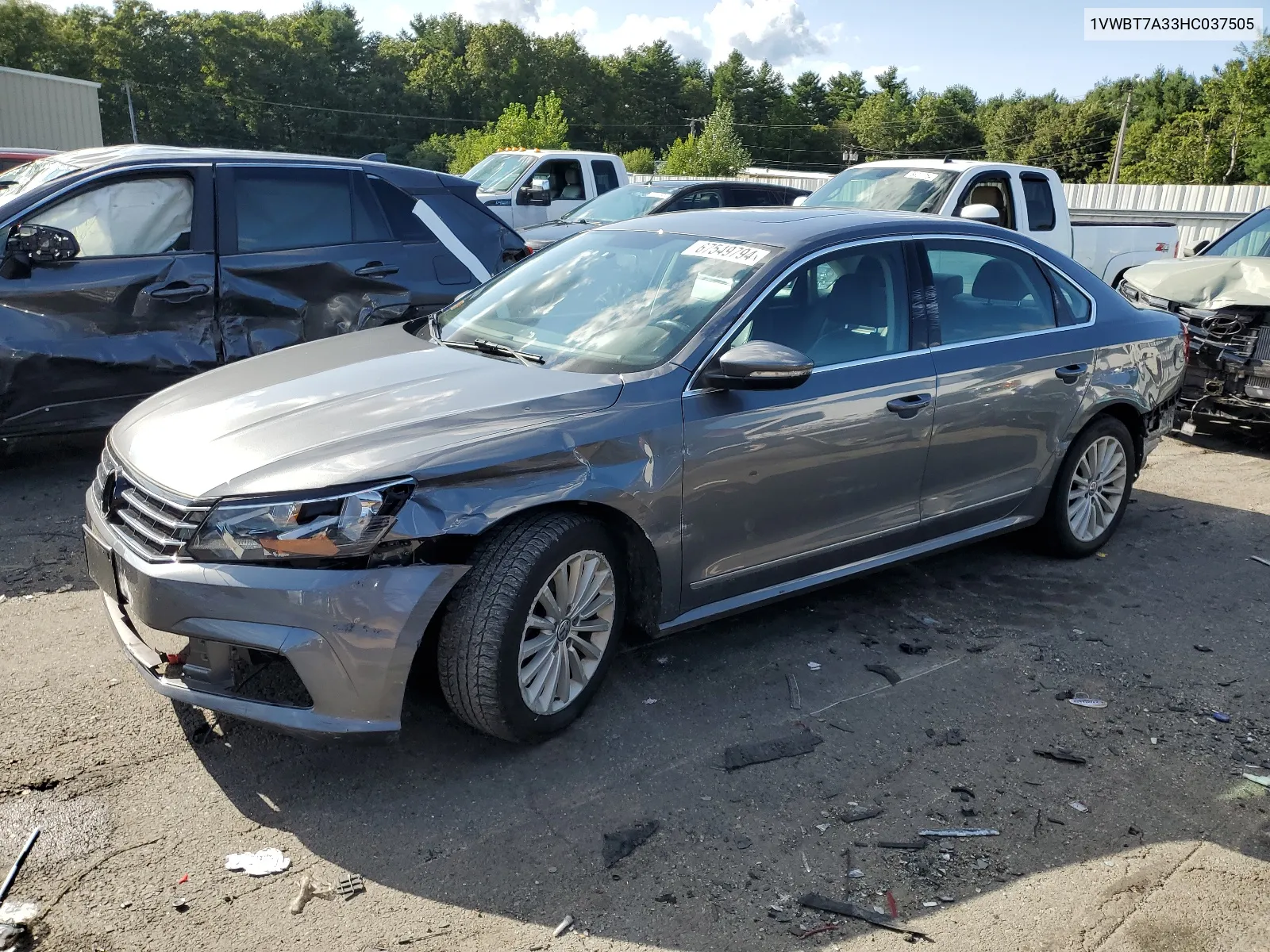 2017 Volkswagen Passat Se VIN: 1VWBT7A33HC037505 Lot: 67549794