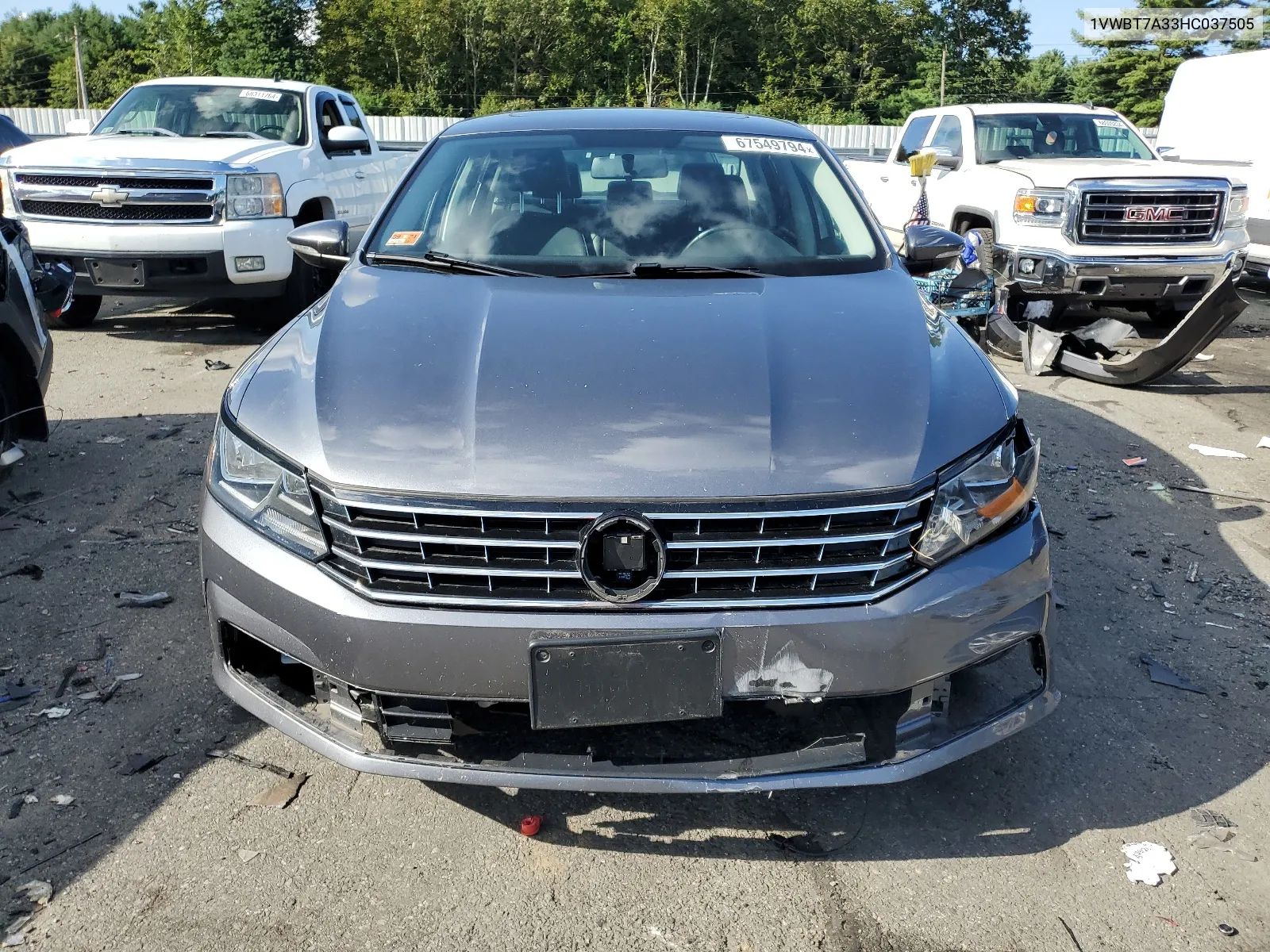 2017 Volkswagen Passat Se VIN: 1VWBT7A33HC037505 Lot: 67549794