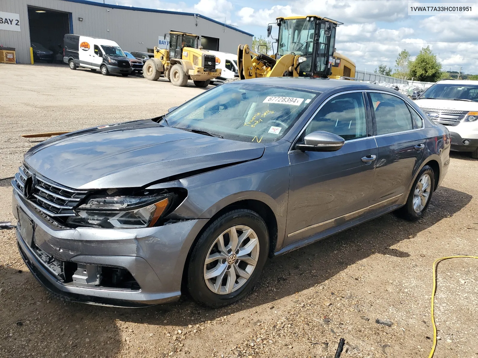 2017 Volkswagen Passat S VIN: 1VWAT7A33HC018951 Lot: 67728394