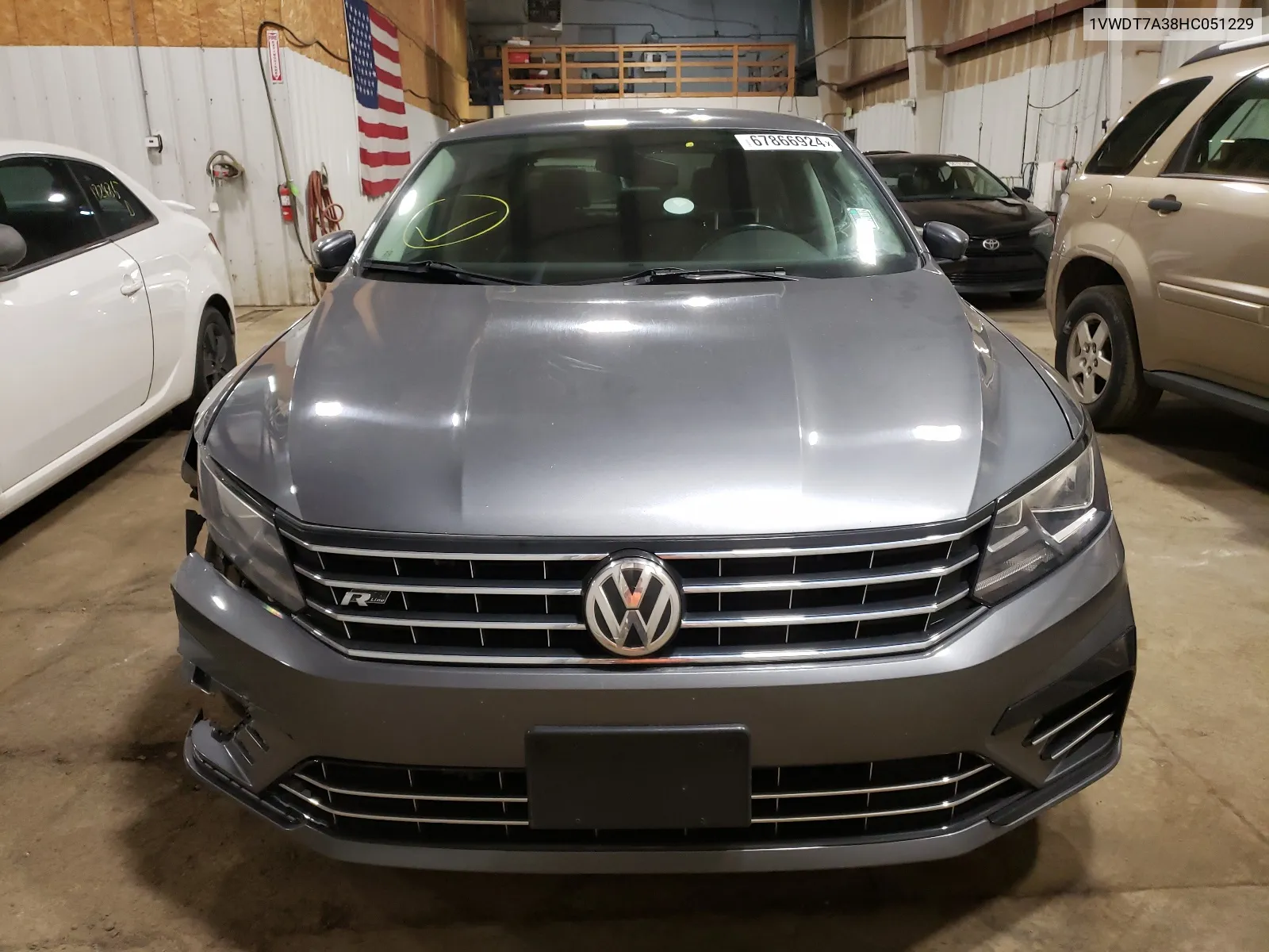 2017 Volkswagen Passat R-Line VIN: 1VWDT7A38HC051229 Lot: 67866924