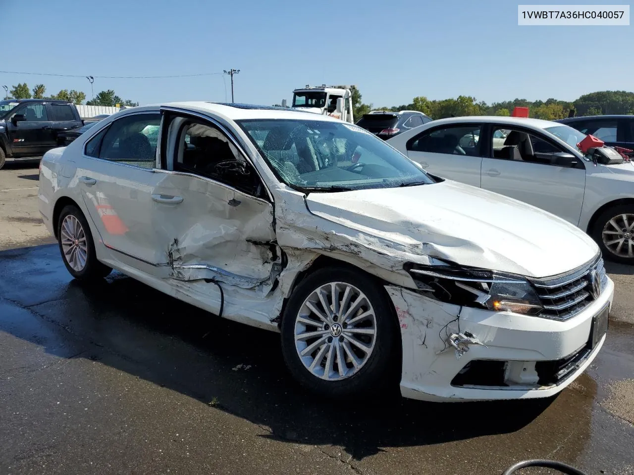 2017 Volkswagen Passat Se VIN: 1VWBT7A36HC040057 Lot: 68536504