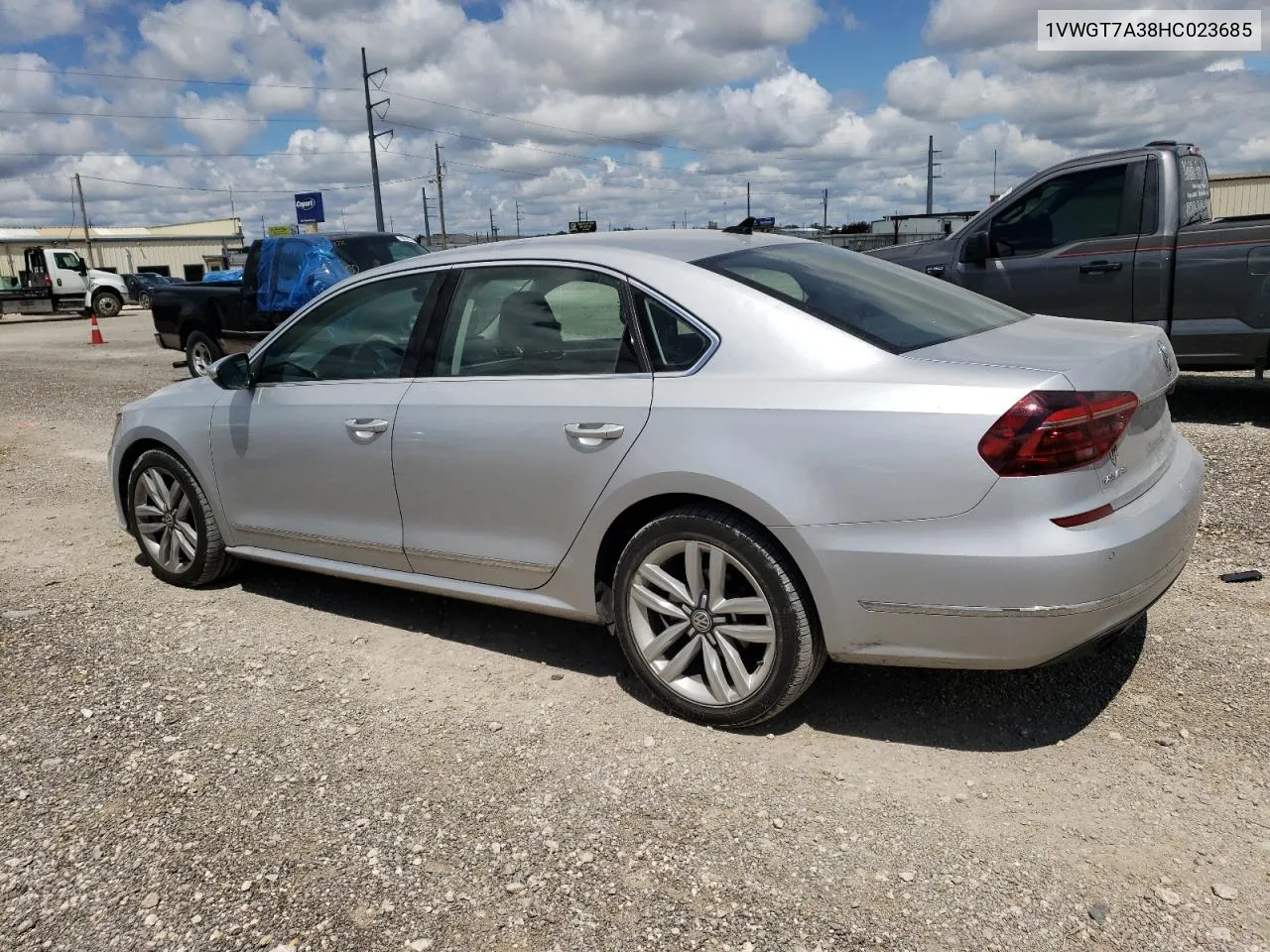 1VWGT7A38HC023685 2017 Volkswagen Passat Se