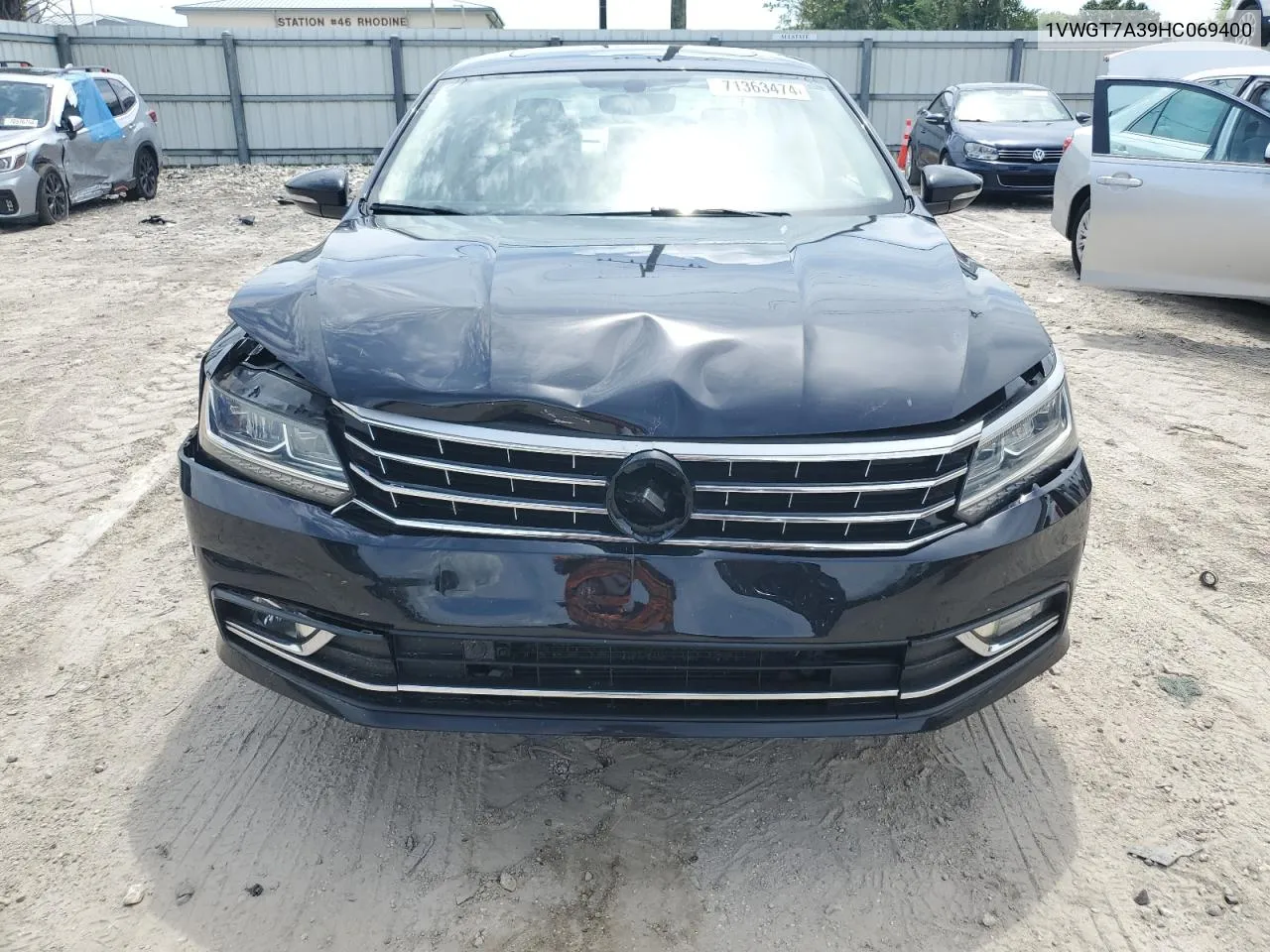 2017 Volkswagen Passat Se VIN: 1VWGT7A39HC069400 Lot: 71363474