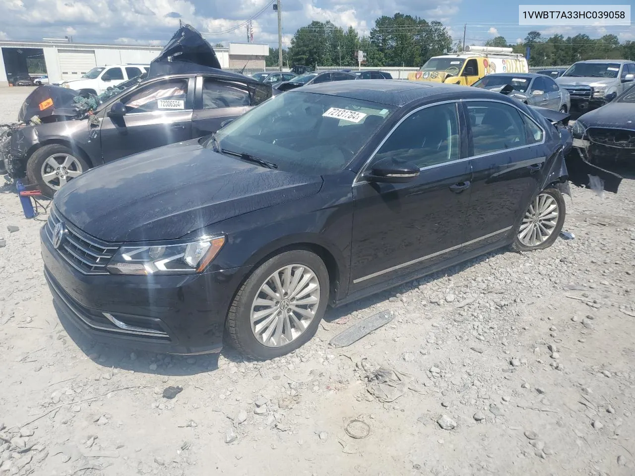 2017 Volkswagen Passat Se VIN: 1VWBT7A33HC039058 Lot: 72131784