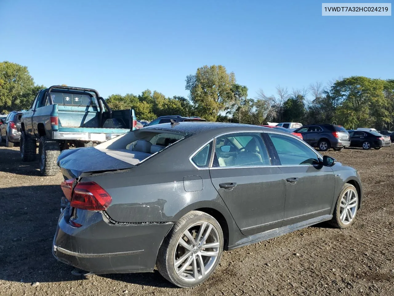 2017 Volkswagen Passat R-Line VIN: 1VWDT7A32HC024219 Lot: 72201524