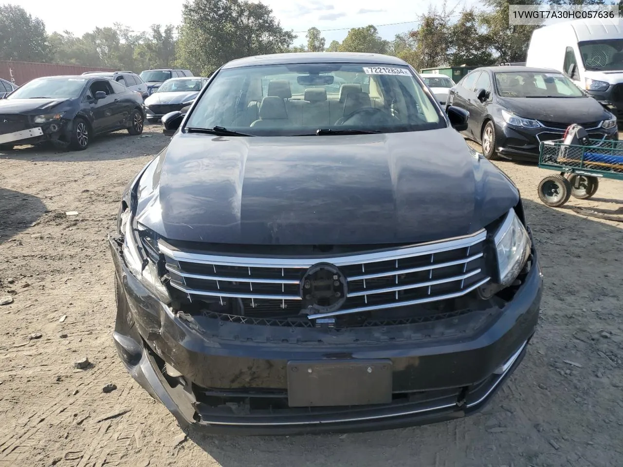 2017 Volkswagen Passat Se VIN: 1VWGT7A30HC057636 Lot: 72212834