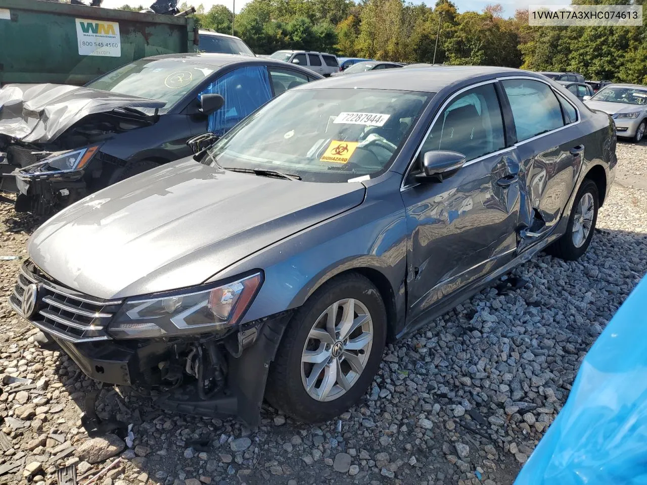 2017 Volkswagen Passat S VIN: 1VWAT7A3XHC074613 Lot: 72287944