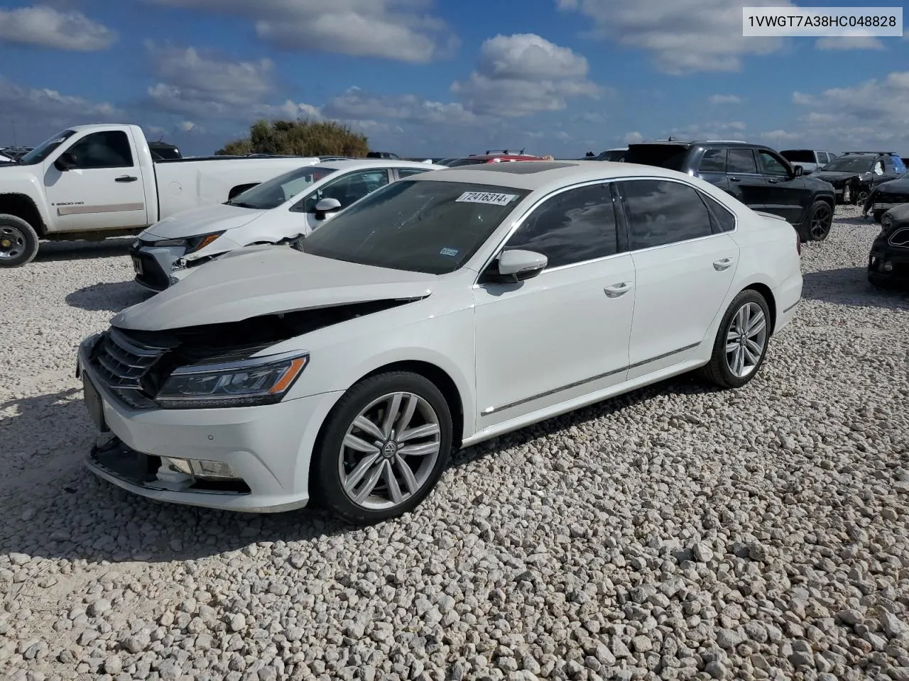 2017 Volkswagen Passat Se VIN: 1VWGT7A38HC048828 Lot: 72416314