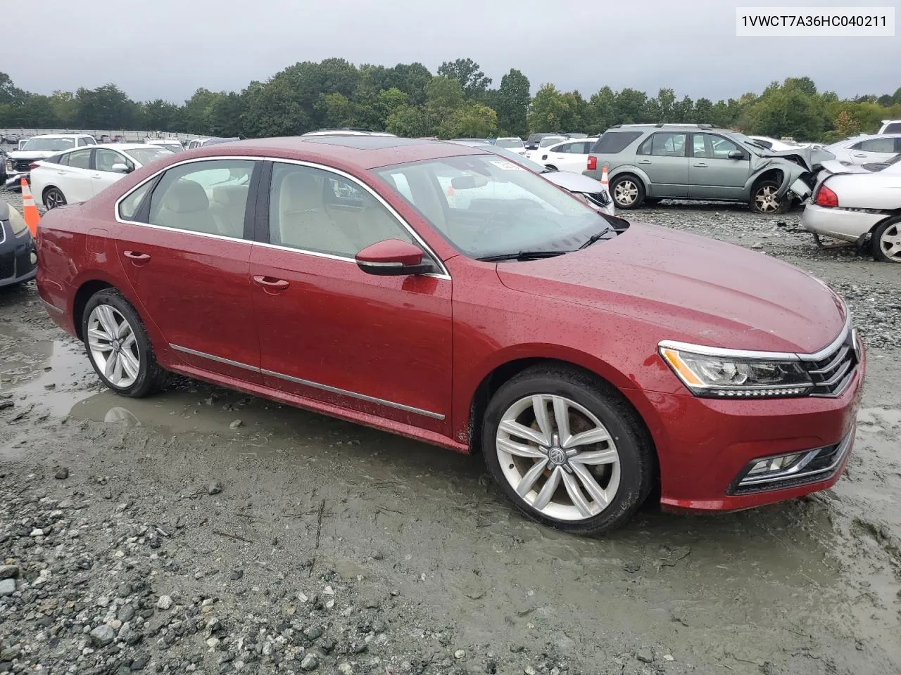 2017 Volkswagen Passat Sel Premium VIN: 1VWCT7A36HC040211 Lot: 72521994