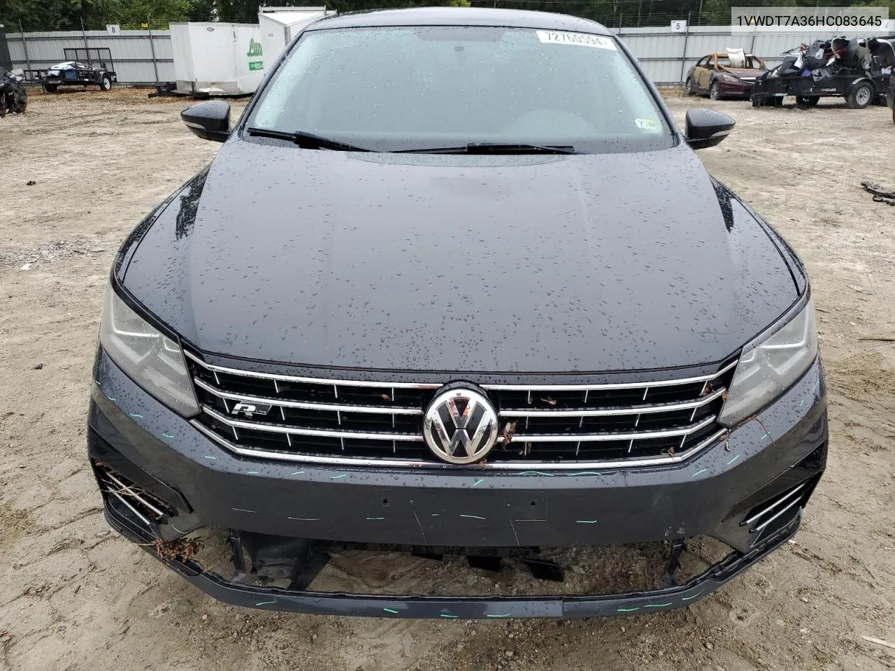 2017 Volkswagen Passat R-Line VIN: 1VWDT7A36HC083645 Lot: 72760594