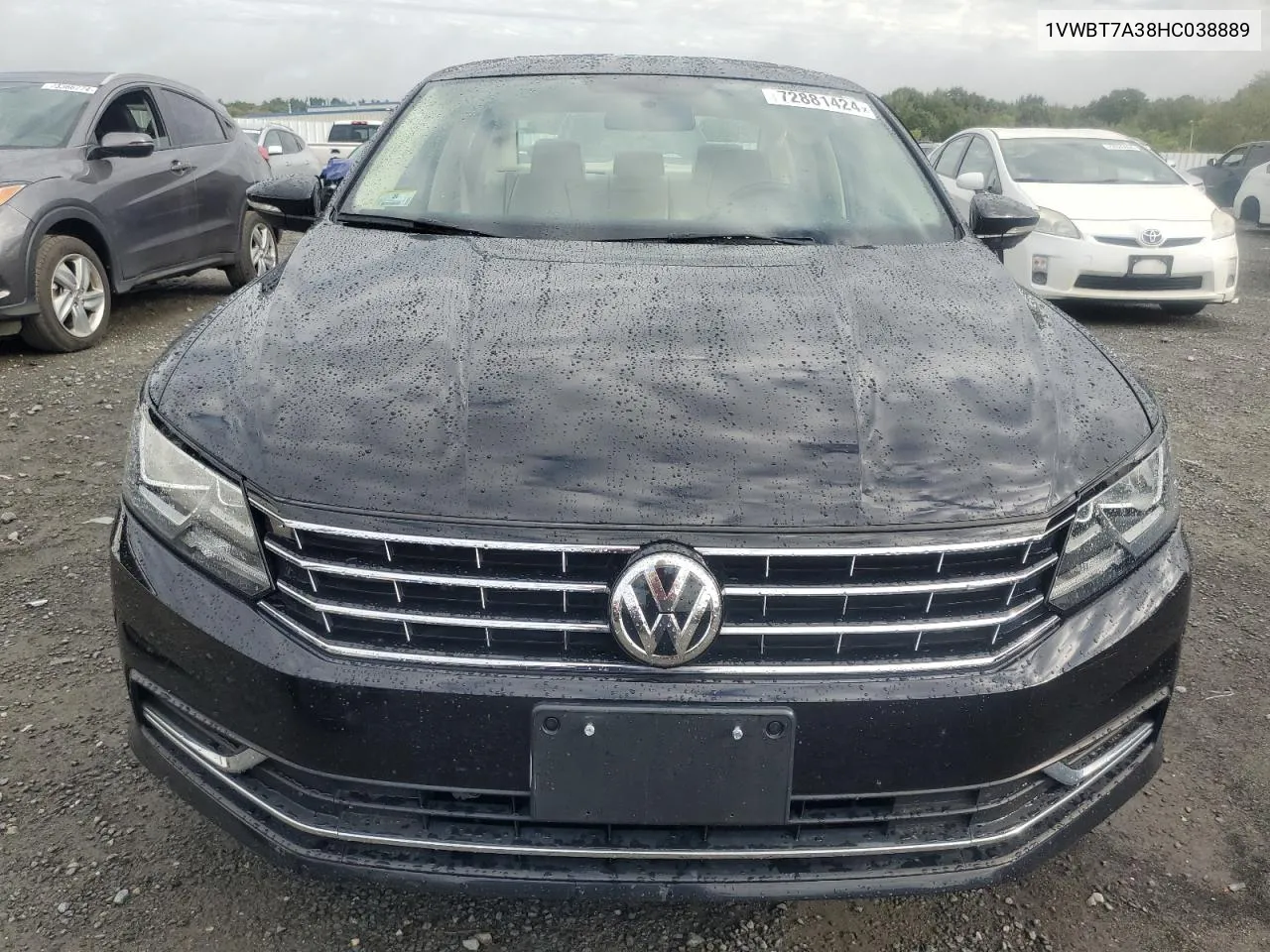 2017 Volkswagen Passat Se VIN: 1VWBT7A38HC038889 Lot: 72881424