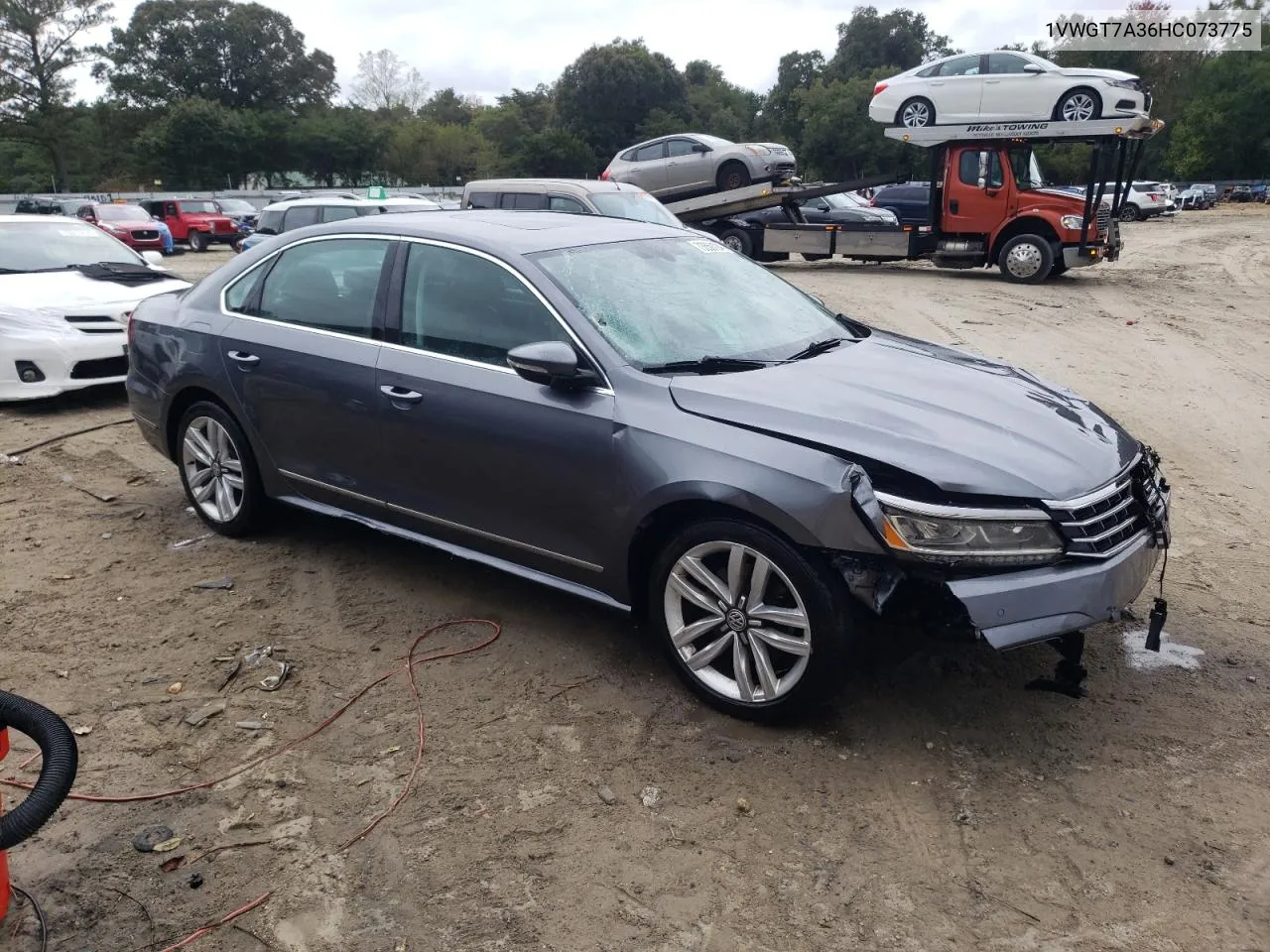 2017 Volkswagen Passat Se VIN: 1VWGT7A36HC073775 Lot: 73550124