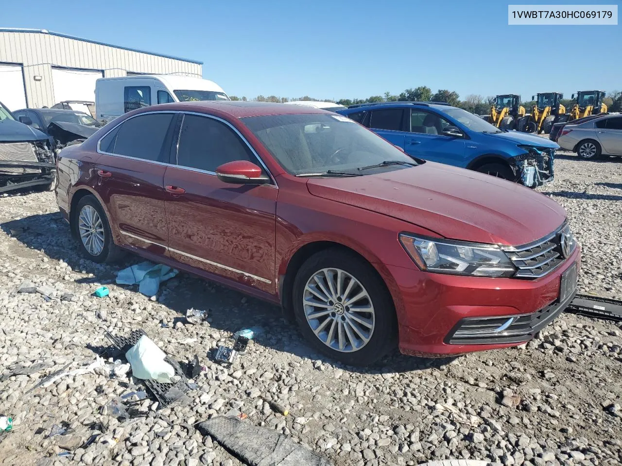 2017 Volkswagen Passat Se VIN: 1VWBT7A30HC069179 Lot: 73807964