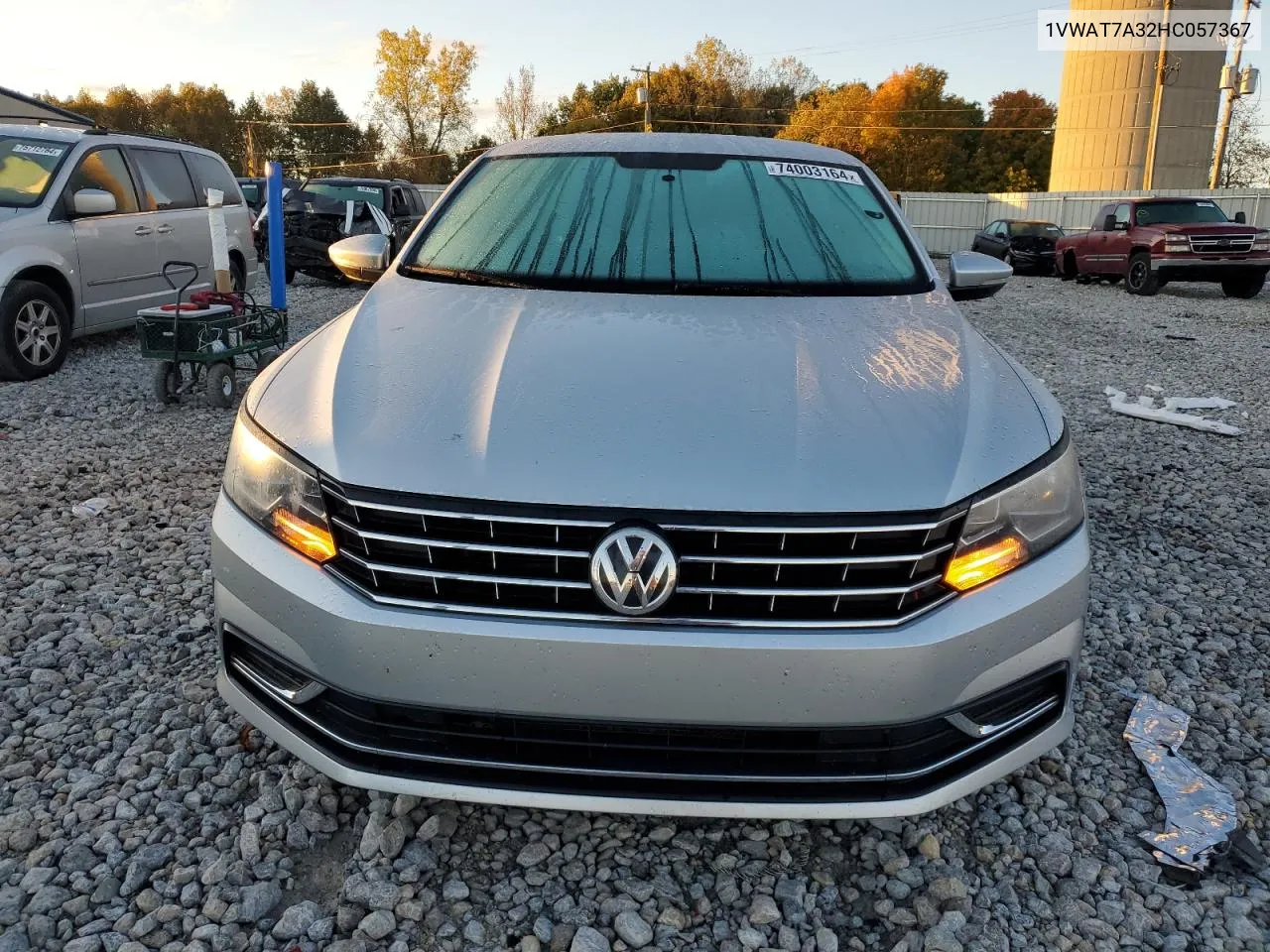 2017 Volkswagen Passat S VIN: 1VWAT7A32HC057367 Lot: 74003164