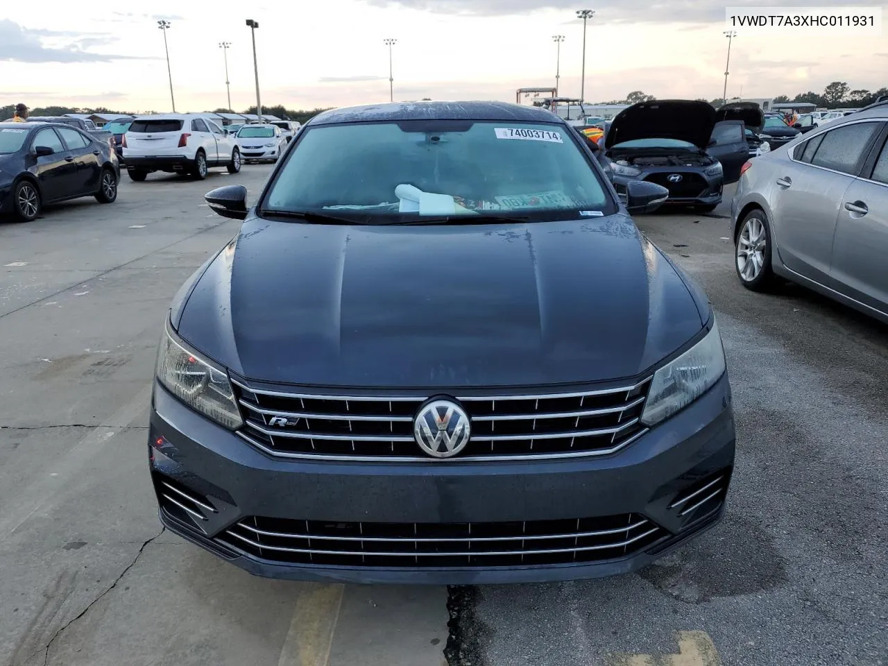 2017 Volkswagen Passat R-Line VIN: 1VWDT7A3XHC011931 Lot: 74003714