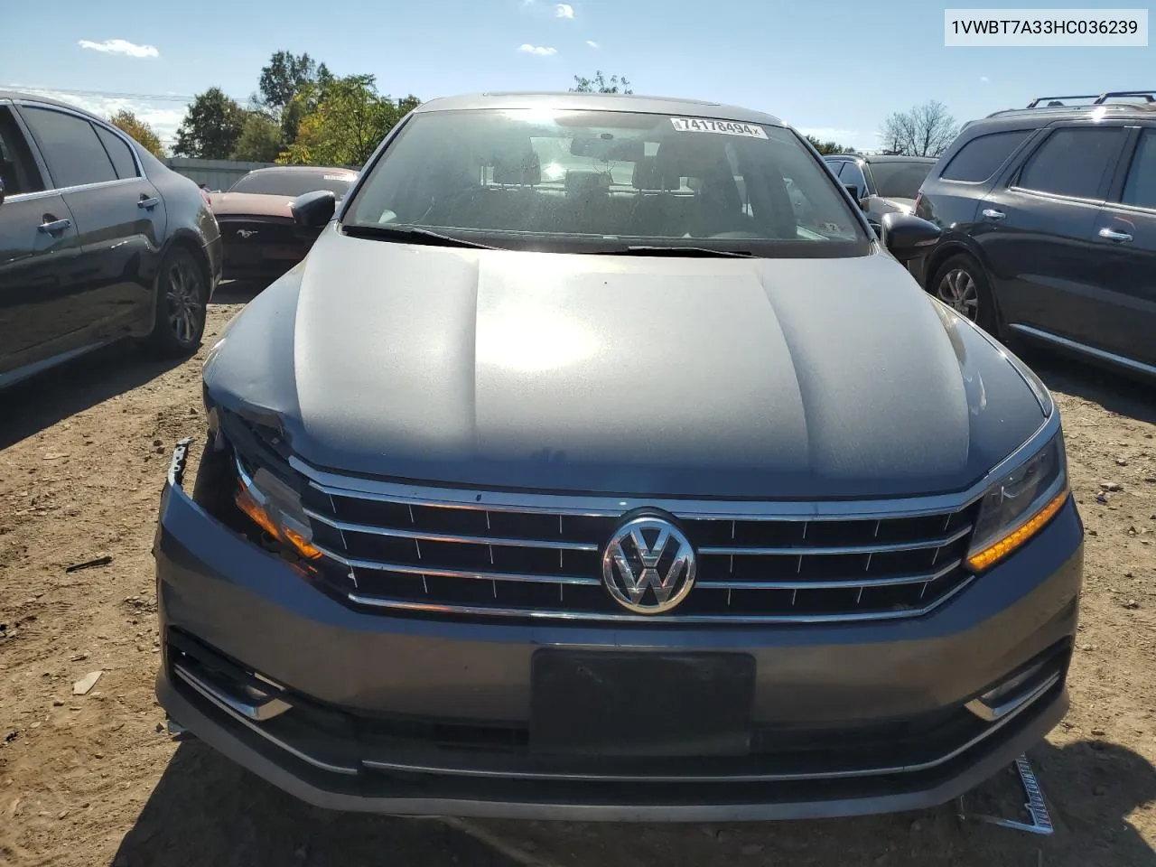 2017 Volkswagen Passat Se VIN: 1VWBT7A33HC036239 Lot: 74178494