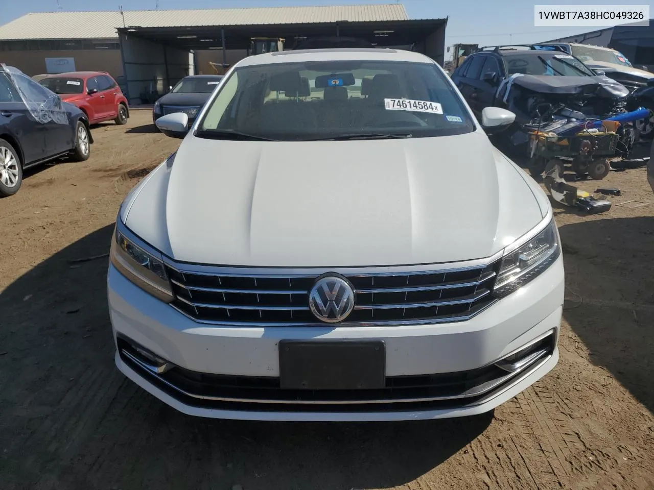 2017 Volkswagen Passat Se VIN: 1VWBT7A38HC049326 Lot: 74614584