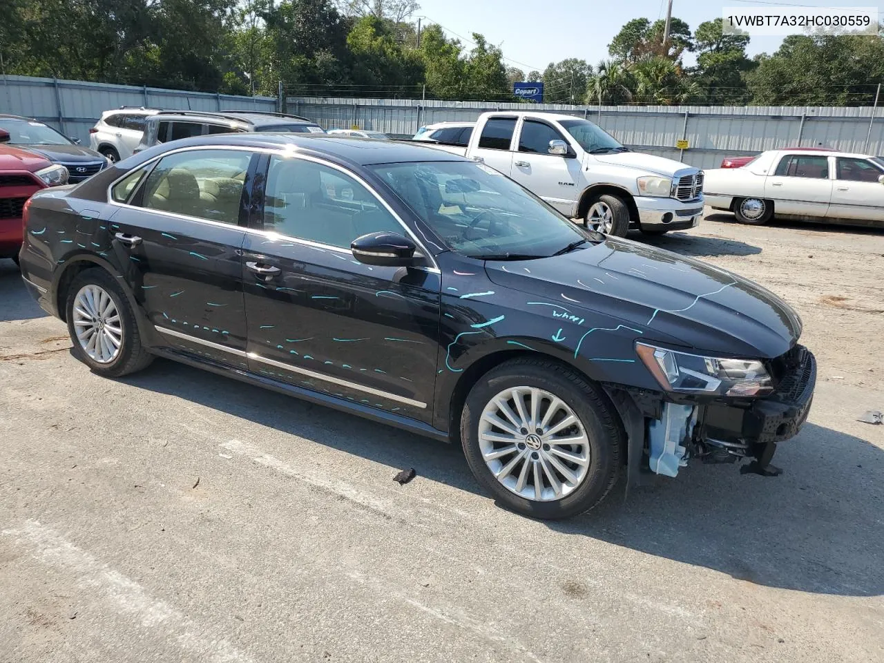 2017 Volkswagen Passat Se VIN: 1VWBT7A32HC030559 Lot: 75172654