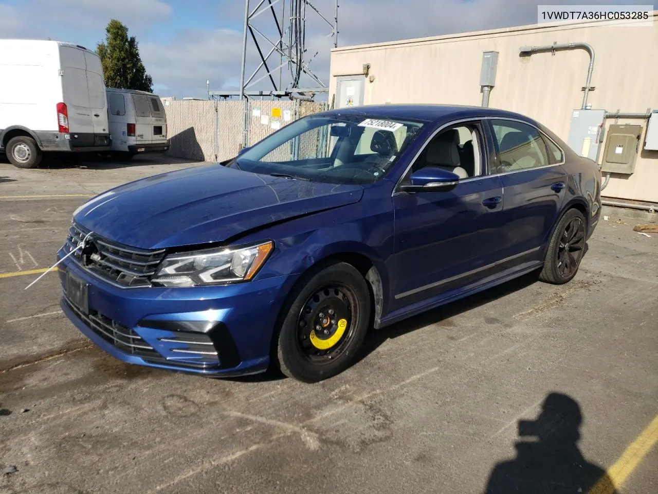 2017 Volkswagen Passat R-Line VIN: 1VWDT7A36HC053285 Lot: 75218004