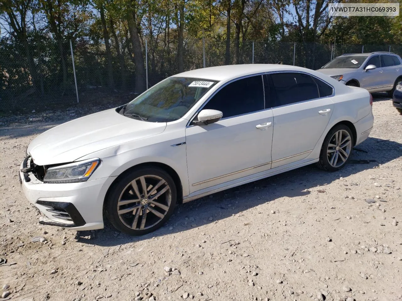 2017 Volkswagen Passat R-Line VIN: 1VWDT7A31HC069393 Lot: 75513444