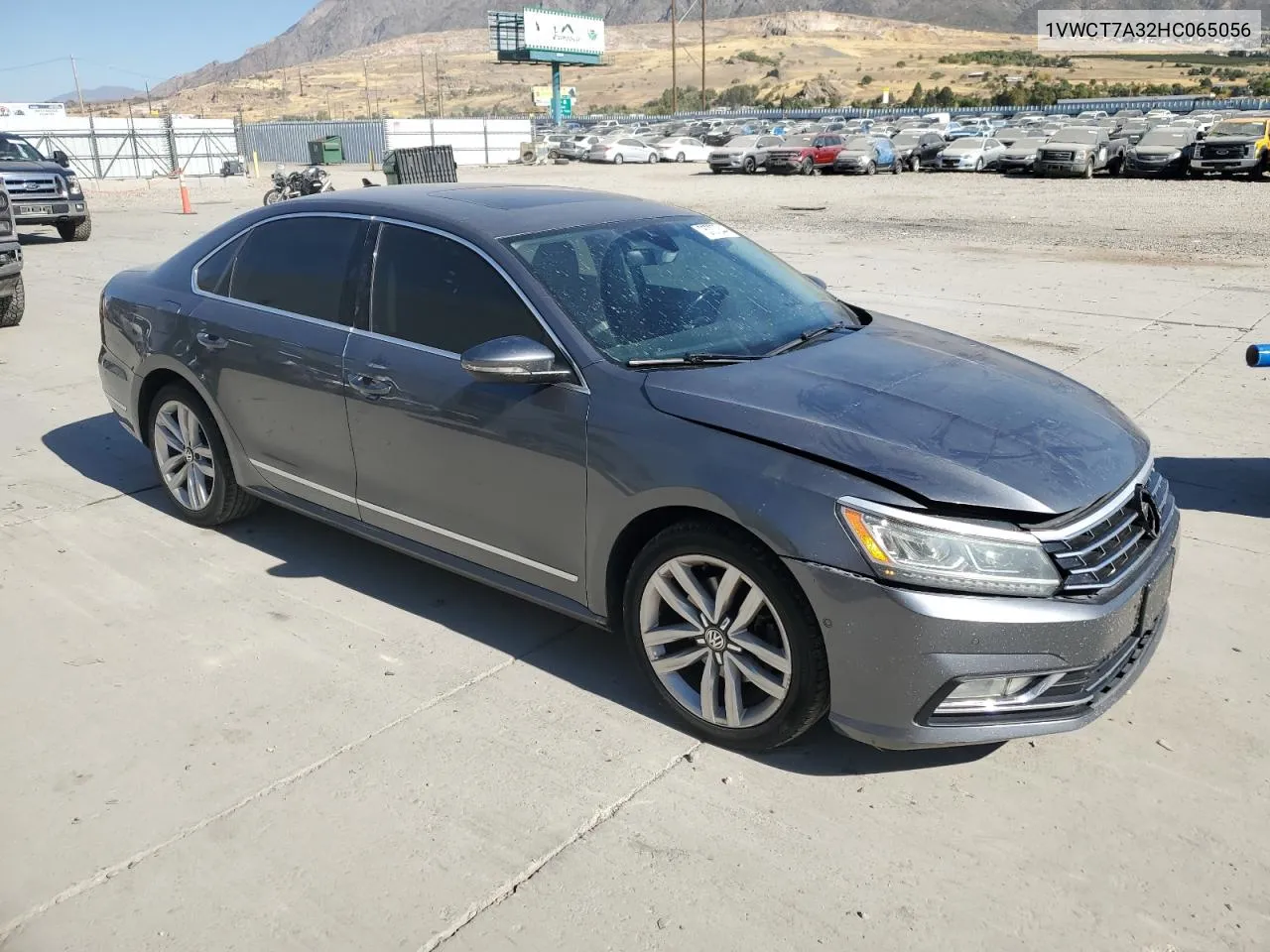 2017 Volkswagen Passat Sel Premium VIN: 1VWCT7A32HC065056 Lot: 75707244