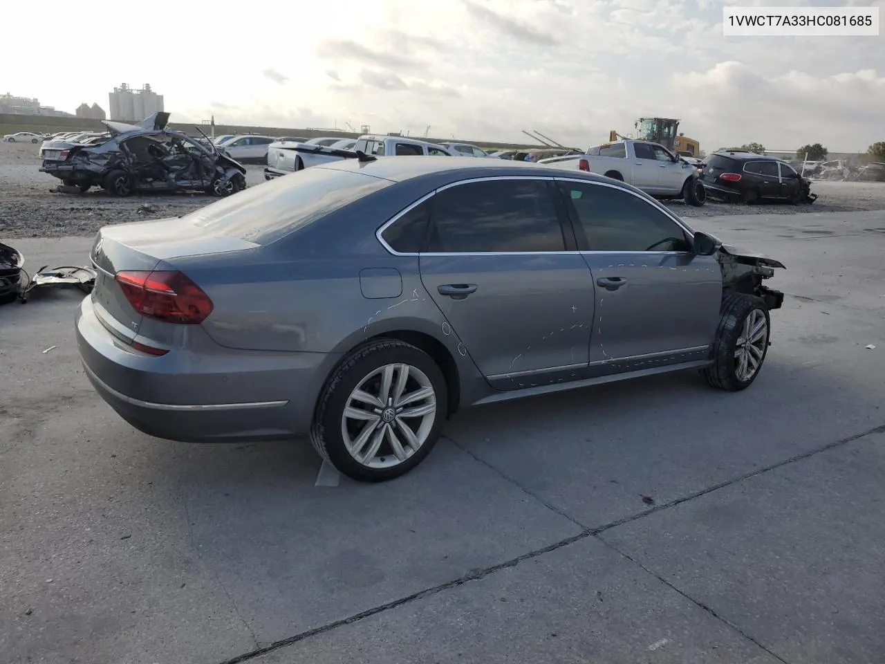 1VWCT7A33HC081685 2017 Volkswagen Passat Sel Premium