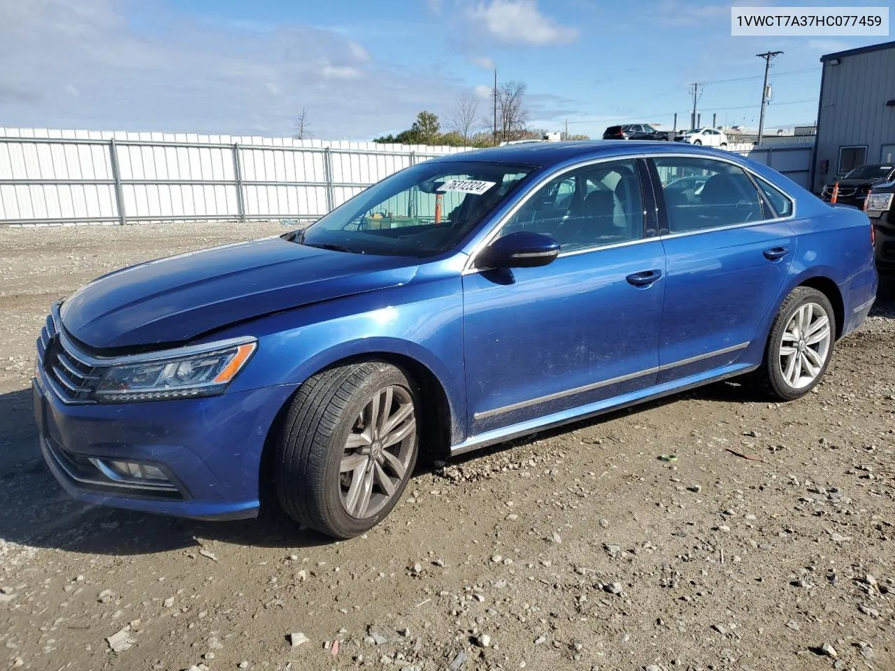 2017 Volkswagen Passat Sel Premium VIN: 1VWCT7A37HC077459 Lot: 76312324