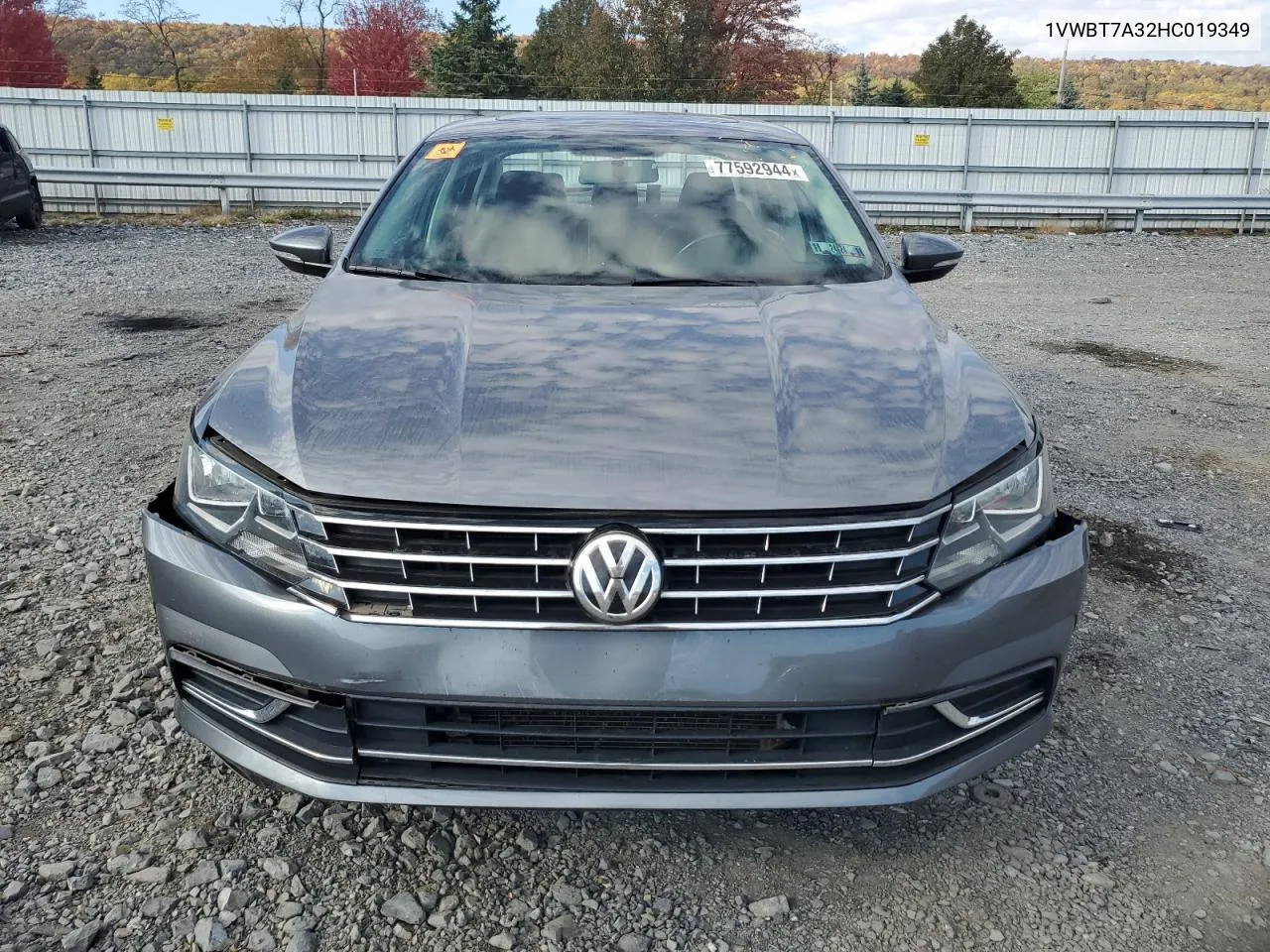 2017 Volkswagen Passat Se VIN: 1VWBT7A32HC019349 Lot: 77592944