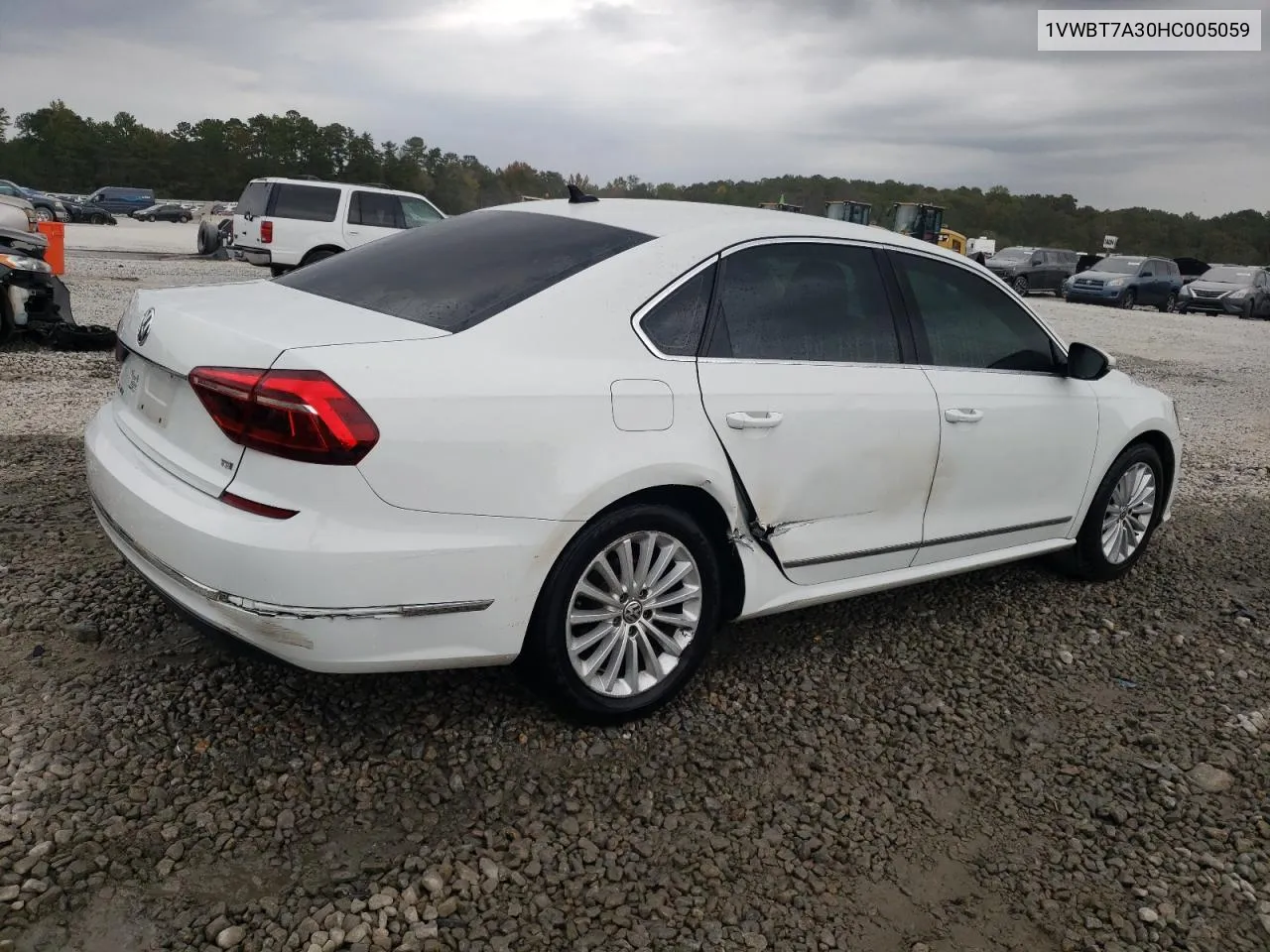 2017 Volkswagen Passat Se VIN: 1VWBT7A30HC005059 Lot: 78009174