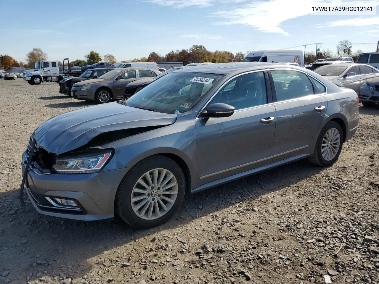 2017 Volkswagen Passat Se VIN: 1VWBT7A39HC012141 Lot: 78034694