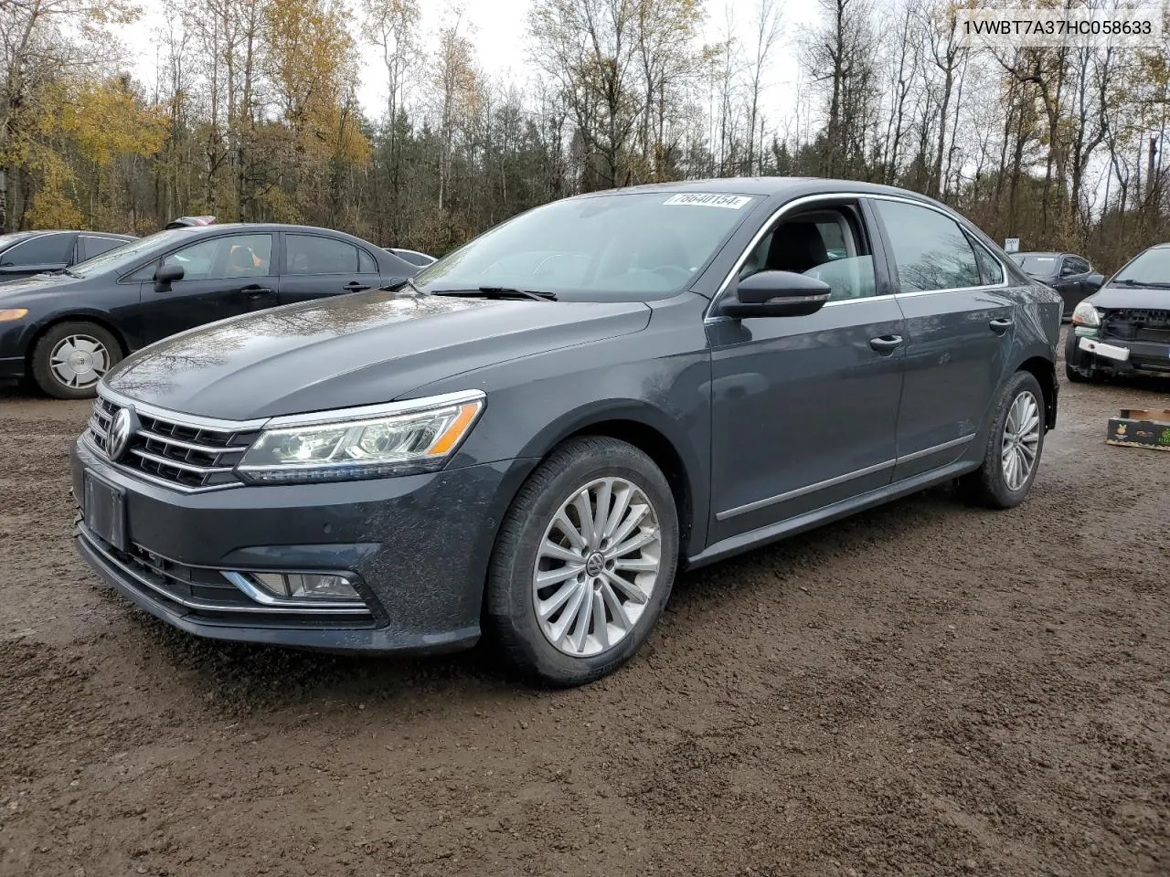 2017 Volkswagen Passat Se VIN: 1VWBT7A37HC058633 Lot: 78640154