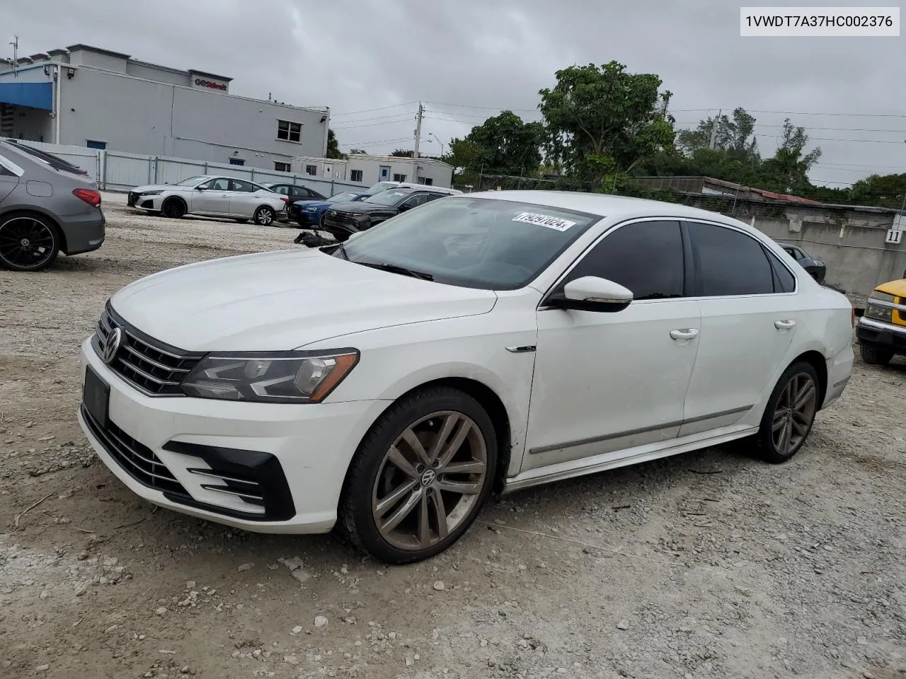 2017 Volkswagen Passat R-Line VIN: 1VWDT7A37HC002376 Lot: 79297024