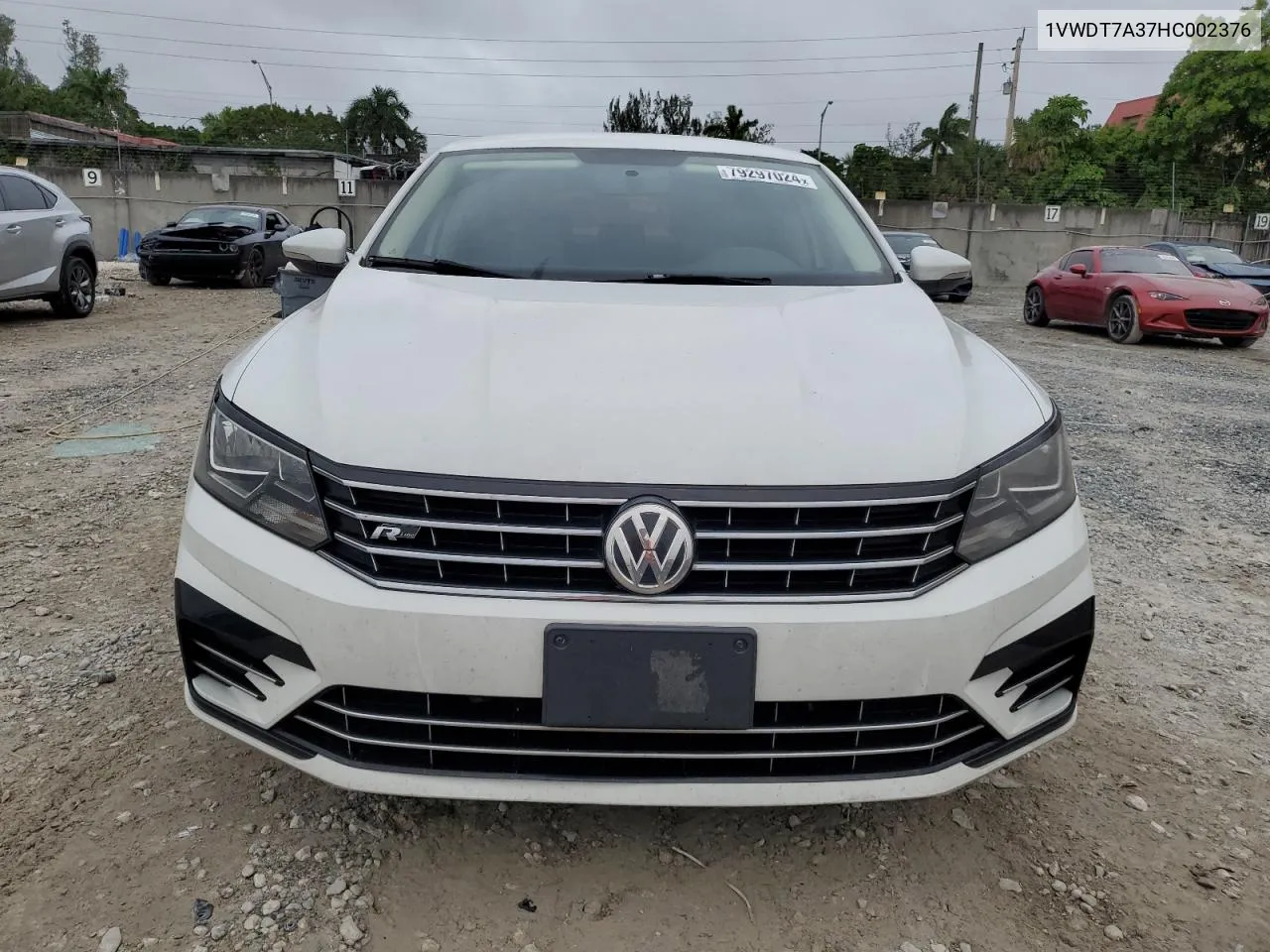 2017 Volkswagen Passat R-Line VIN: 1VWDT7A37HC002376 Lot: 79297024