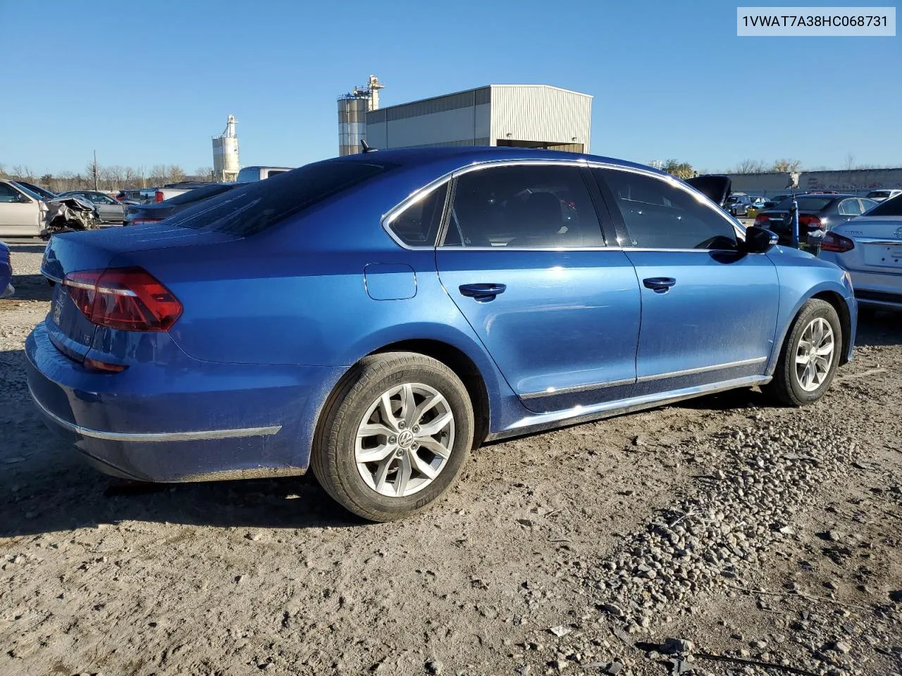 2017 Volkswagen Passat S VIN: 1VWAT7A38HC068731 Lot: 80033724