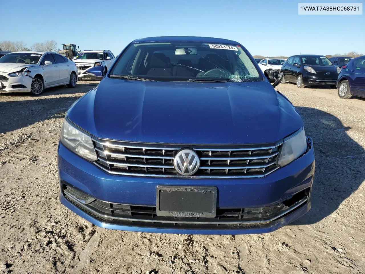 2017 Volkswagen Passat S VIN: 1VWAT7A38HC068731 Lot: 80033724